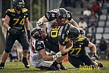 Spiel der GFL2 Season 2023 D&uuml;sseldorf Panther vs. M&uuml;nster Blackhawks am 08.07.2023 im Stadion VfL Benrath, Karl-Hohmann-Stra&szlig;e 70, 40597 D&uuml;sseldorf. Punkte Endstand 39 : 0. Bildnummer: 2023-07-08_0360 - DPantherVsMsBlackhawks