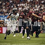 Die 6.Spielwoche der European League of Football (ELF) Season 2023 Rhein Fire vs. Munich Ravens am 09.07.2023 im Stadion Schauinsland-Reisen-Arena, Margaretenstra&szlig;e 5-7, 47055 Duisburg. Punkte Endstand 39 : 25. Bildnummer: 2023-07-09_0777 - ELF MunichRavens@RheinFire