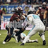 Die 6.Spielwoche der European League of Football (ELF) Season 2023 Rhein Fire vs. Munich Ravens am 09.07.2023 im Stadion Schauinsland-Reisen-Arena, Margaretenstra&szlig;e 5-7, 47055 Duisburg. Punkte Endstand 39 : 25. Bildnummer: 2023-07-09_0854 - ELF MunichRavens@RheinFire