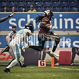 Die 6.Spielwoche der European League of Football (ELF) Season 2023 Rhein Fire vs. Munich Ravens am 09.07.2023 im Stadion Schauinsland-Reisen-Arena, Margaretenstra&szlig;e 5-7, 47055 Duisburg. Punkte Endstand 39 : 25. Bildnummer: 2023-07-09_0867 - ELF MunichRavens@RheinFire