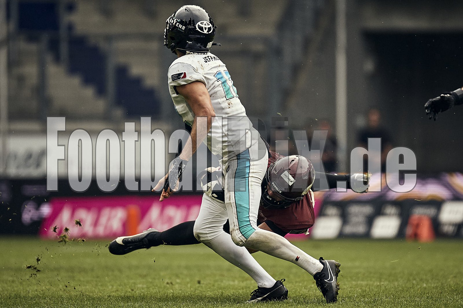 Die 6.Spielwoche der European League of Football (ELF) Season 2023 Rhein Fire vs. Munich Ravens am 09.07.2023 im Stadion Schauinsland-Reisen-Arena, Margaretenstraße 5-7, 47055 Duisburg. Punkte Endstand 39 : 25. 
Bildnummer: 2023-07-09_0958 - ELF MunichRavens@RheinFire