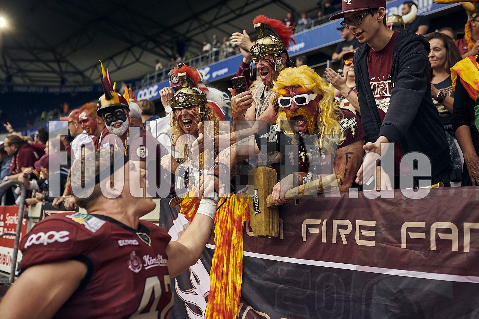 Die 8. Spielwoche der European League of Football (ELF) Season 2023 Rhein Fire vs. Cologne Centurions am 23.07.2023 im Stadion Schauinsland-Reisen-Arena, Margaretenstraße 5-7, 47055 Duisburg. Punkte Endstand 62 : 03. 
Bildnummer: 2023-07-23_0776 - ELF CologneCenturions@RheinFire
