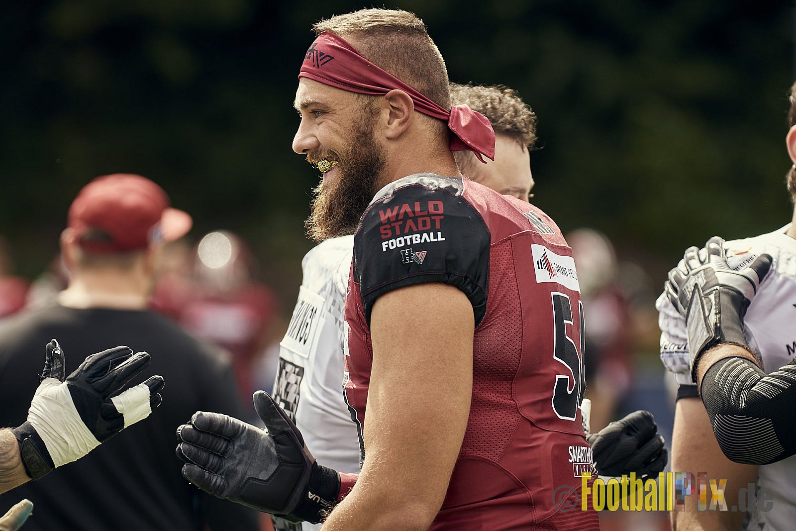 AFCV Landesliga NRW Season 2023 Iserlohn Titans vs. Lüdenscheid Lightnings am 5.08.2023 im Stadion inceptum-Stadion am Seilersee, Seeuferstraße 26, 58636 Iserlohn. Punkte Endstand 18 : 28. 
Bildnummer: 2023-08-05_0030 - IserlohnTitansVsLuedenscheidLightnings