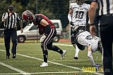 AFCV Landesliga NRW Season 2023 Iserlohn Titans vs. Lüdenscheid Lightnings am 5.08.2023 im Stadion inceptum-Stadion am Seilersee, Seeuferstraße 26, 58636 Iserlohn. Punkte Endstand 18 : 28. 
Bildnummer: 2023-08-05_0053 - IserlohnTitansVsLuedenscheidLightnings