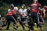 AFCV Landesliga NRW Season 2023 Iserlohn Titans vs. Lüdenscheid Lightnings am 5.08.2023 im Stadion inceptum-Stadion am Seilersee, Seeuferstraße 26, 58636 Iserlohn. Punkte Endstand 18 : 28. 
Bildnummer: 2023-08-05_0090 - IserlohnTitansVsLuedenscheidLightnings