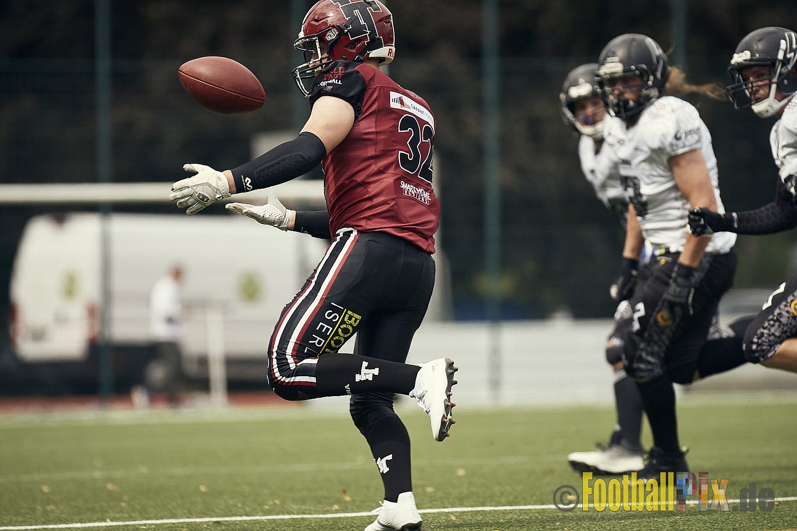 AFCV Landesliga NRW Season 2023 Iserlohn Titans vs. Lüdenscheid Lightnings am 5.08.2023 im Stadion inceptum-Stadion am Seilersee, Seeuferstraße 26, 58636 Iserlohn. Punkte Endstand 18 : 28. 
Bildnummer: 2023-08-05_0128 - IserlohnTitansVsLuedenscheidLightnings