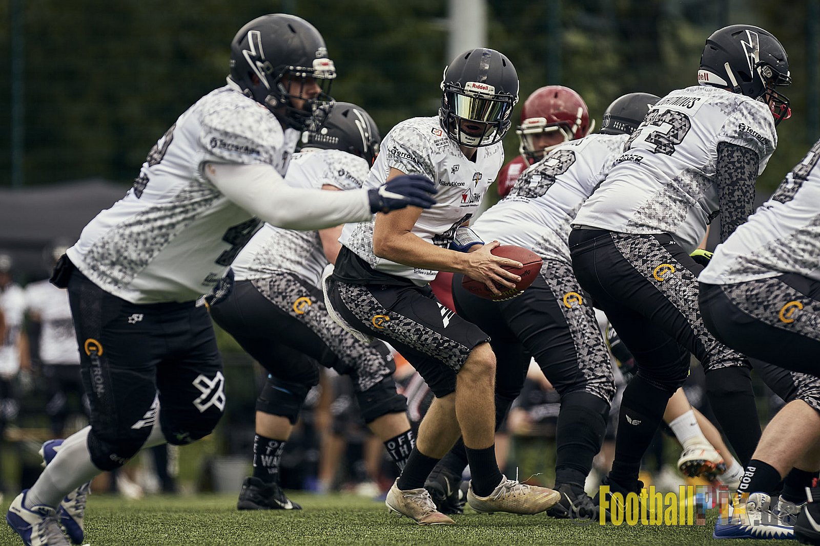 AFCV Landesliga NRW Season 2023 Iserlohn Titans vs. Lüdenscheid Lightnings am 5.08.2023 im Stadion inceptum-Stadion am Seilersee, Seeuferstraße 26, 58636 Iserlohn. Punkte Endstand 18 : 28. 
Bildnummer: 2023-08-05_0156 - IserlohnTitansVsLuedenscheidLightnings