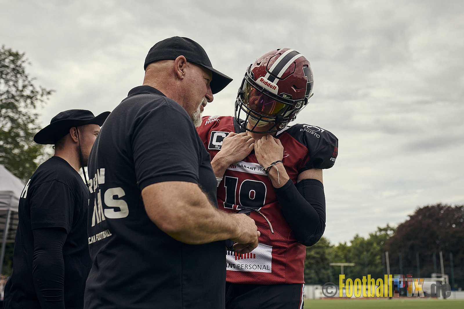 AFCV Landesliga NRW Season 2023 Iserlohn Titans vs. Lüdenscheid Lightnings am 5.08.2023 im Stadion inceptum-Stadion am Seilersee, Seeuferstraße 26, 58636 Iserlohn. Punkte Endstand 18 : 28. 
Bildnummer: 2023-08-05_0203 - IserlohnTitansVsLuedenscheidLightnings