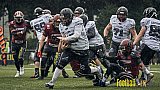 AFCV Landesliga NRW Season 2023 Iserlohn Titans vs. Lüdenscheid Lightnings am 5.08.2023 im Stadion inceptum-Stadion am Seilersee, Seeuferstraße 26, 58636 Iserlohn. Punkte Endstand 18 : 28. 
Bildnummer: 2023-08-05_0306 - IserlohnTitansVsLuedenscheidLightnings