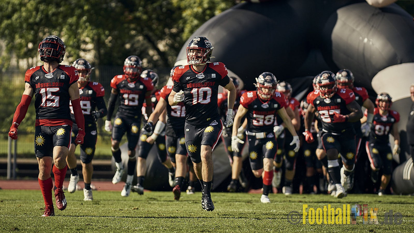 Ligaspiel der GFL2 Season 2023 Düsseldorf Panther vs. Oldenburg Knights am 12.08.2023 im Stadion VfL Benrath, Karl-Hohmann-Straße 70, 40597 Düsseldorf. Punkte Endstand 6 : 8.
Bildnummer: 2023-08-12_0031 - DPantherVsOldenburgKnights