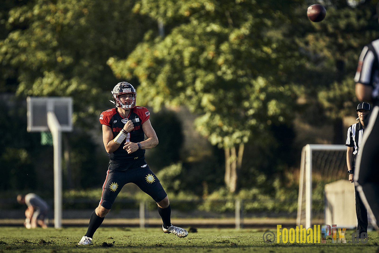 Ligaspiel der GFL2 Season 2023 Düsseldorf Panther vs. Oldenburg Knights am 12.08.2023 im Stadion VfL Benrath, Karl-Hohmann-Straße 70, 40597 Düsseldorf. Punkte Endstand 6 : 8.
Bildnummer: 2023-08-12_0302 - DPantherVsOldenburgKnights