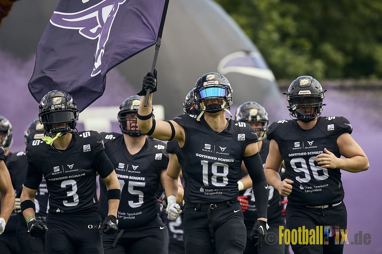 GFL2 Season 2024 Langenfeld Longhorns vs. Düsseldorf Panther am 25.05.2024 im Jahnstadion Langenfeld, Jahnstraße 4, 40764 Langenfeld (Rheinland). Punkte Endstand 16 : 07.
[Bildnummer: 2024-05-25_0013] - LangenfeldLonghornsVsDdorfPanther