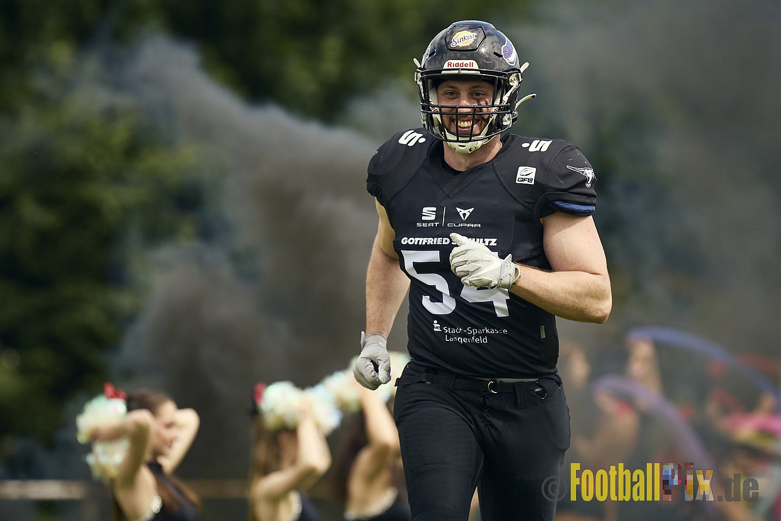 GFL2 Season 2024 Langenfeld Longhorns vs. Düsseldorf Panther am 25.05.2024 im Jahnstadion Langenfeld, Jahnstraße 4, 40764 Langenfeld (Rheinland). Punkte Endstand 16 : 07.
[Bildnummer: 2024-05-25_0077] - LangenfeldLonghornsVsDdorfPanther