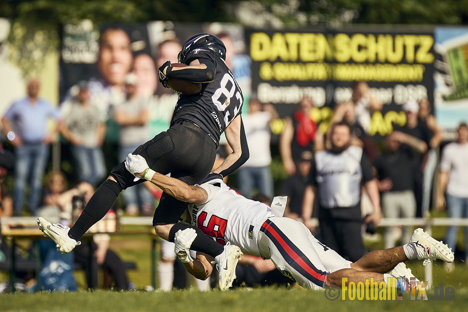 GFL2 Season 2024 Langenfeld Longhorns vs. Düsseldorf Panther am 25.05.2024 im Jahnstadion Langenfeld, Jahnstraße 4, 40764 Langenfeld (Rheinland). Punkte Endstand 16 : 07.
[Bildnummer: 2024-05-25_0442] - LangenfeldLonghornsVsDdorfPanther
