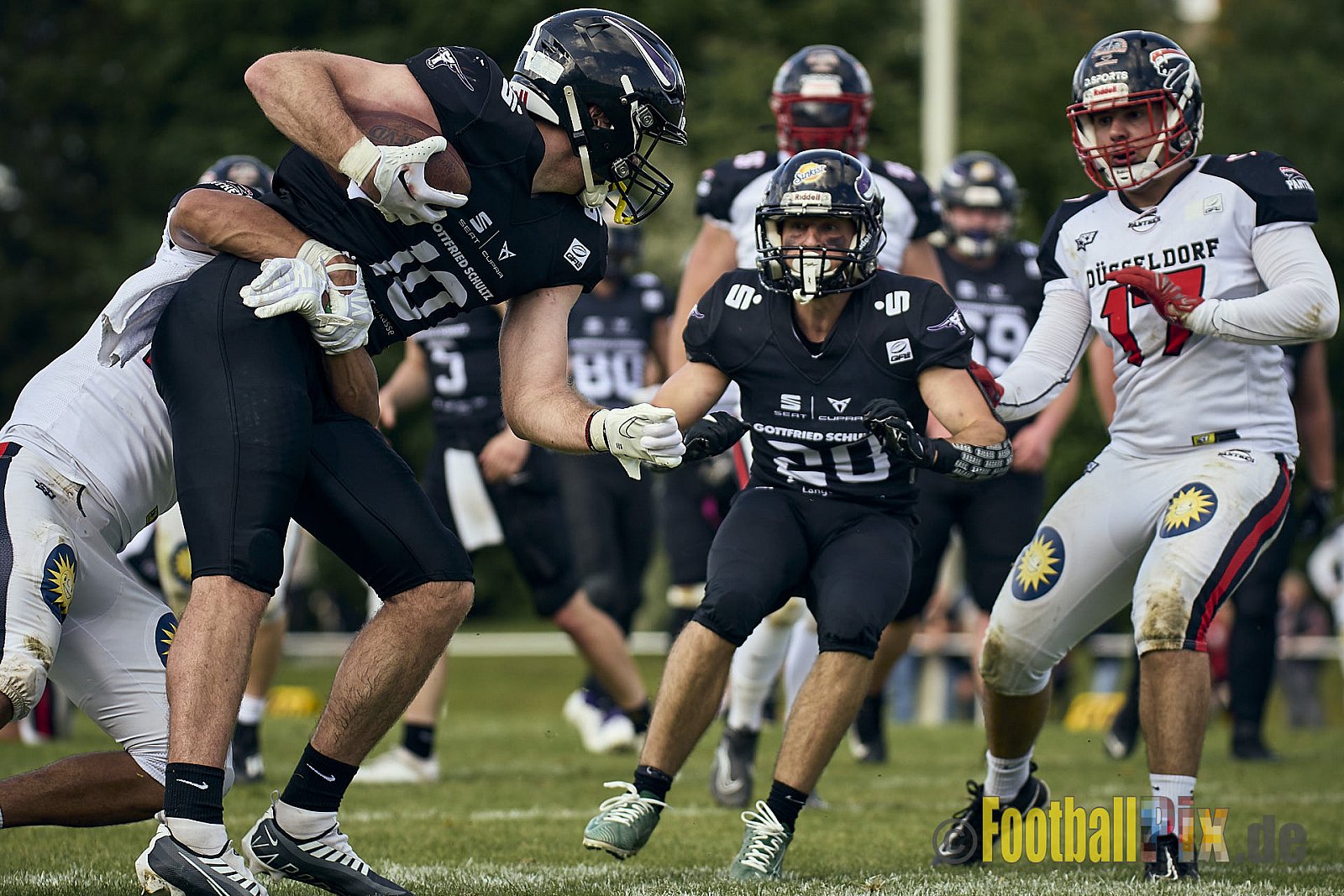 GFL2 Season 2024 Langenfeld Longhorns vs. Düsseldorf Panther am 25.05.2024 im Jahnstadion Langenfeld, Jahnstraße 4, 40764 Langenfeld (Rheinland). Punkte Endstand 16 : 07.
[Bildnummer: 2024-05-25_0469] - LangenfeldLonghornsVsDdorfPanther