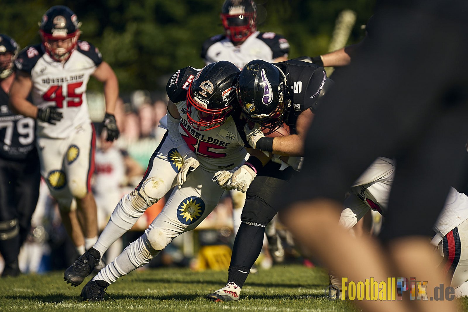 GFL2 Season 2024 Langenfeld Longhorns vs. Düsseldorf Panther am 25.05.2024 im Jahnstadion Langenfeld, Jahnstraße 4, 40764 Langenfeld (Rheinland). Punkte Endstand 16 : 07.
[Bildnummer: 2024-05-25_0637] - LangenfeldLonghornsVsDdorfPanther