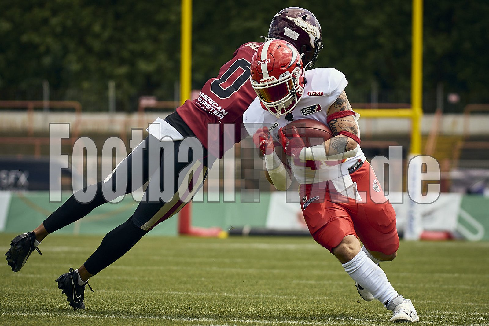 3.Spielwoche der European League of Football (ELF) Season 2024 Madrid Bravos at Rhein Fire am 08.06.2024 im Stadion Niederrhein, 2a Lindnerstraße, Osterfeld, Oberhausen, North Rhine – Westphalia, 46149, Germany. Spiel Endstand 22 : 10. Bildnummer: 2024-06-08_0385 - Elf MadridBravosAtRheinFire