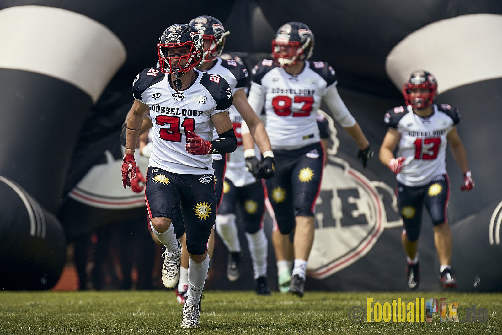 GFL2 Season 2024 Düsseldorf Panther vs. Bielefeld Bulldogs am 09.06.2024 im Bezirks Sportanlage Benrath, Nürnberger Straße, Benrath, Stadtbezirk 9, Dusseldorf, North Rhine – Westphalia, 40599, Germany. Punkte Endstand 30 : 0. - DPantherVsBielefeldBulldogs