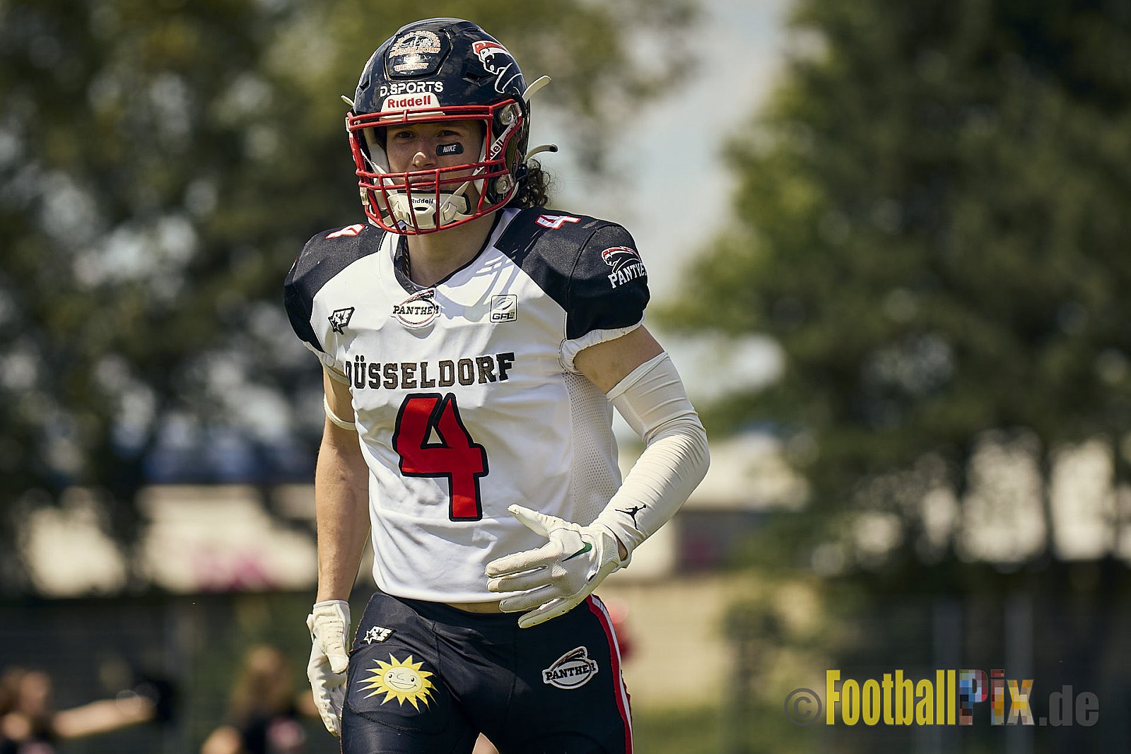 GFL2 Season 2024 Düsseldorf Panther vs. Bielefeld Bulldogs am 09.06.2024 im Bezirks Sportanlage Benrath, Nürnberger Straße, Benrath, Stadtbezirk 9, Dusseldorf, North Rhine – Westphalia, 40599, Germany. Punkte Endstand 30 : 0. - DPantherVsBielefeldBulldogs