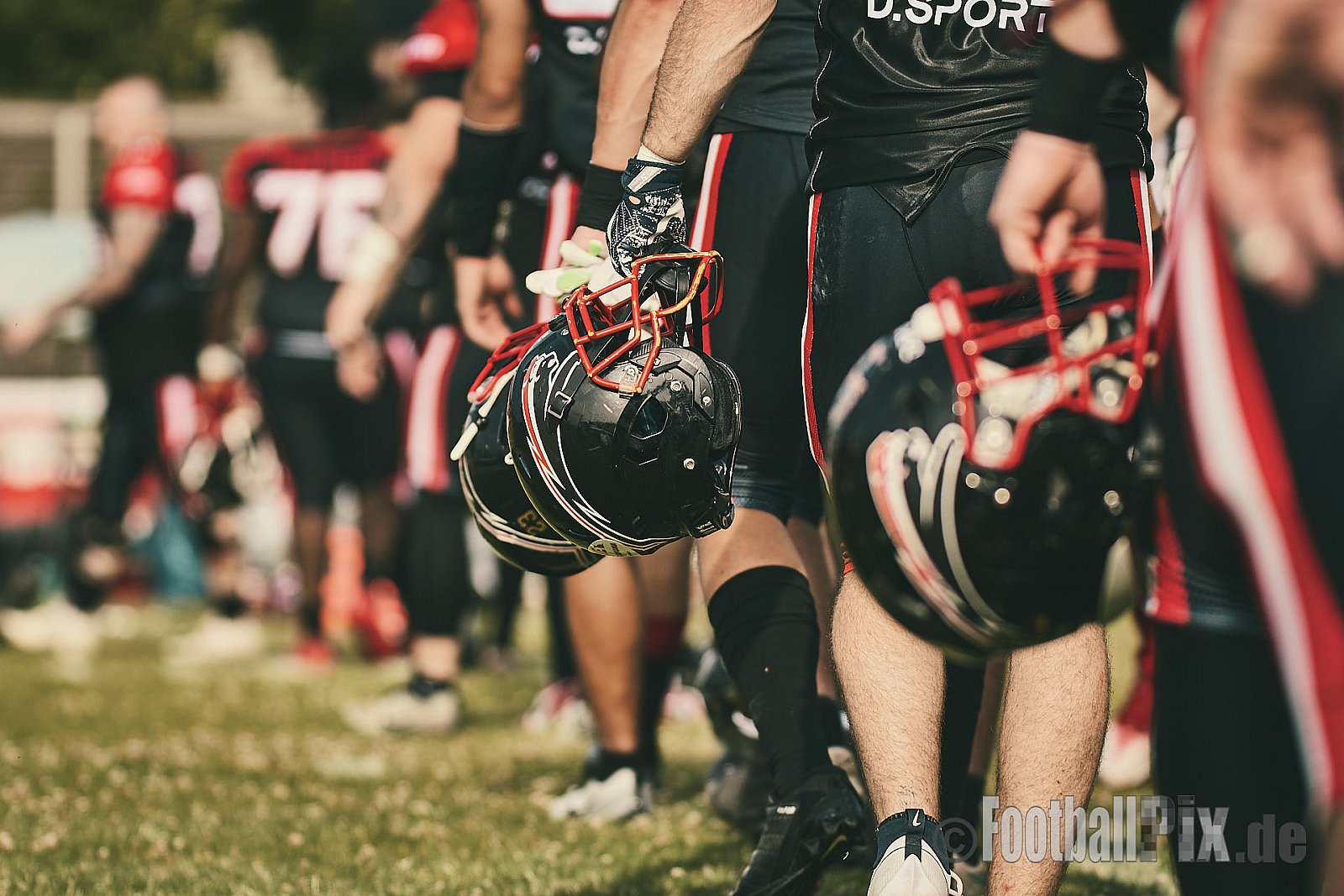 GFL2 Season 2024 Düsseldorf Panther vs. Cottbus Crayfish am 29.06.2024 im Bezirks Sportanlage Benrath, Nürnberger Straße, Benrath, Stadtbezirk 9, Dusseldorf, North Rhine-Westphalia, 40599, Germany. Punkte Endstand 64 : 0. - DPantherVsCottbusCrayfish