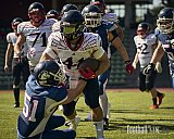 AFCV Verbandsliga NRW Season 2024 Recklinghausen Chargers vs. Siegen Sentinels am 24.08.2024 im Stadion Hohenhorst, Recklinghausen, Punkte Endstand 4 : 7.
[Bildnummer: 2024-08-24_0081] - RecklinghausenChargersVsSiegenSentinels