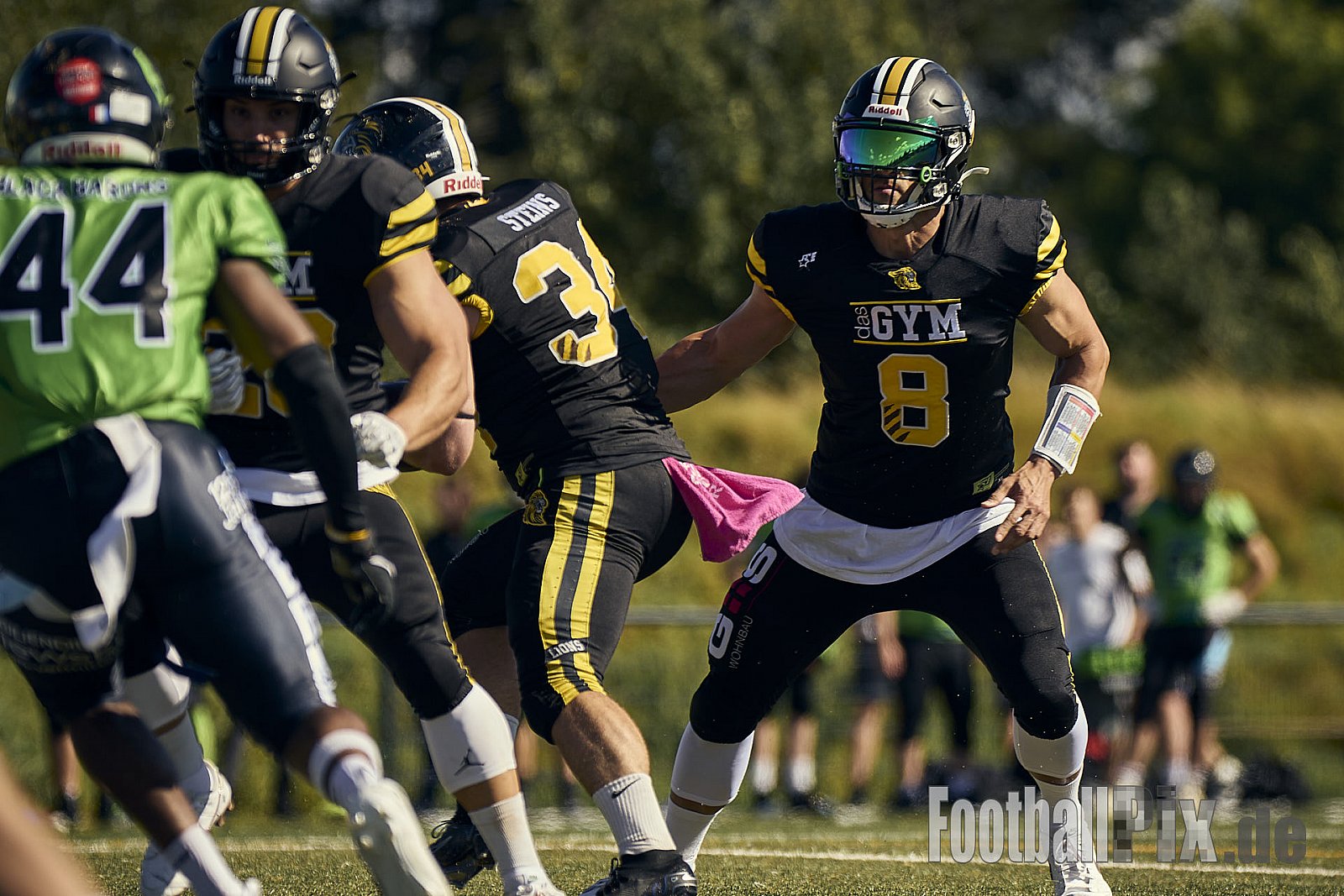 AFCV Landesliga NRW Season 2024 Euskirchen Lions vs. Herne Black Barons am 08.09.2024 im Stadion Sportanlage Stotzheim, Gertrudenhof, Stotzheim, 53879 Euskirchen, Punkte Endstand 51 : 0.
[Bildnummer: 2024-09-08_0247] - EuskirchenLionsVsHerneBlackBarons