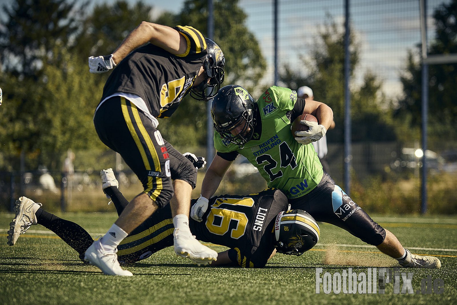 AFCV Landesliga NRW Season 2024 Euskirchen Lions vs. Herne Black Barons am 08.09.2024 im Stadion Sportanlage Stotzheim, Gertrudenhof, Stotzheim, 53879 Euskirchen, Punkte Endstand 51 : 0.
[Bildnummer: 2024-09-08_0300] - EuskirchenLionsVsHerneBlackBarons