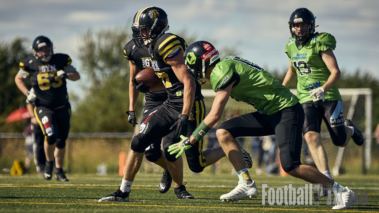AFCV Landesliga NRW Season 2024 Euskirchen Lions vs. Herne Black Barons am 08.09.2024 im Stadion Sportanlage Stotzheim, Gertrudenhof, Stotzheim, 53879 Euskirchen, Punkte Endstand 51 : 0.
[Bildnummer: 2024-09-08_0320] - EuskirchenLionsVsHerneBlackBarons