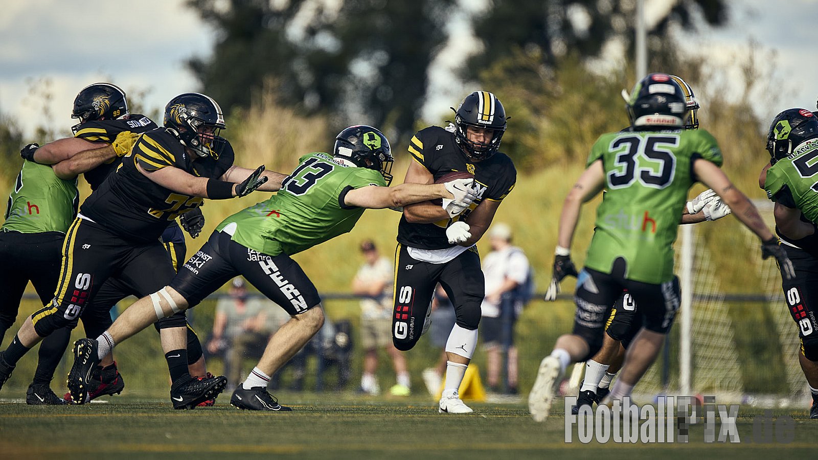 AFCV Landesliga NRW Season 2024 Euskirchen Lions vs. Herne Black Barons am 08.09.2024 im Stadion Sportanlage Stotzheim, Gertrudenhof, Stotzheim, 53879 Euskirchen, Punkte Endstand 51 : 0.
[Bildnummer: 2024-09-08_0443] - EuskirchenLionsVsHerneBlackBarons