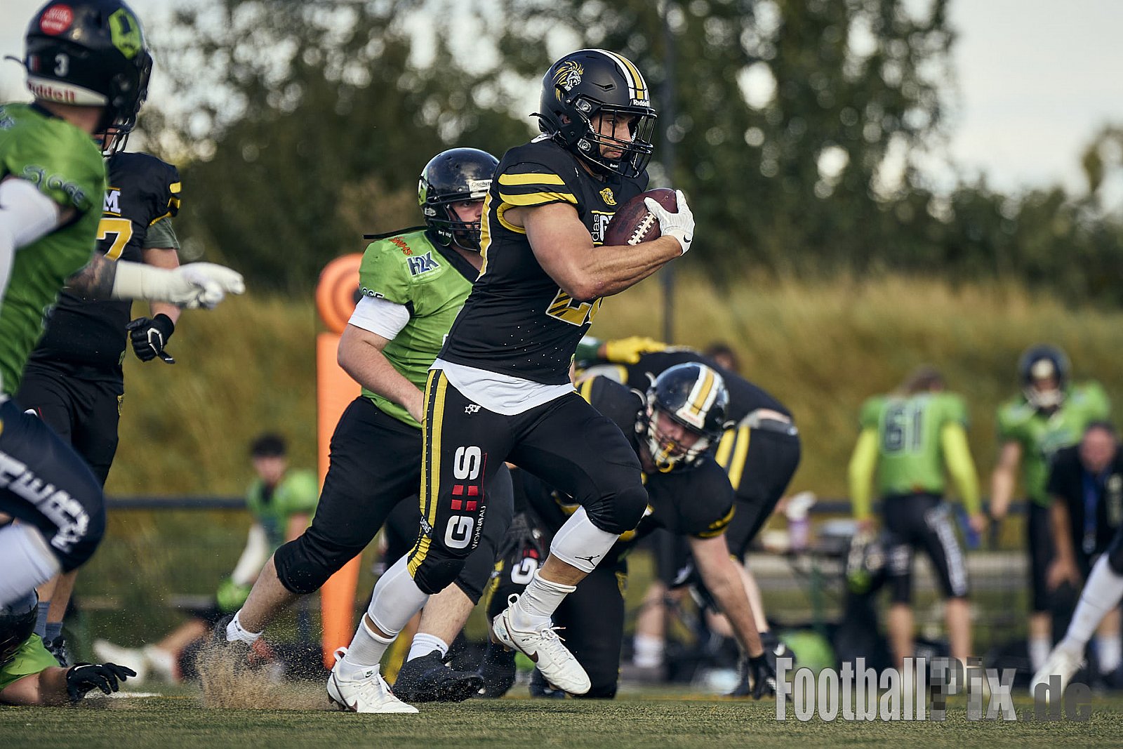 AFCV Landesliga NRW Season 2024 Euskirchen Lions vs. Herne Black Barons am 08.09.2024 im Stadion Sportanlage Stotzheim, Gertrudenhof, Stotzheim, 53879 Euskirchen, Punkte Endstand 51 : 0.
[Bildnummer: 2024-09-08_0568] - EuskirchenLionsVsHerneBlackBarons
