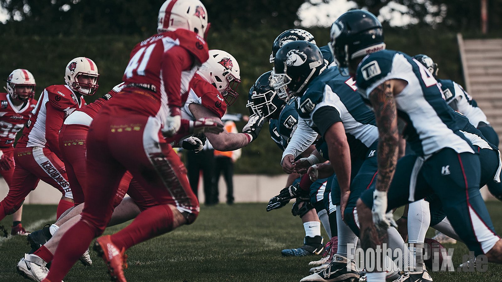 AFCV VL NRW | Gelsenkirchen Devils vs. Recklinghausen Chargers | 28.09.2024 | BV Horst Süd 1962 e.V., Am Hesterkamp, Horst, Gelsenkirchen-West, Gelsenkirchen, North Rhine-Westphalia, 45899, Germany | Punkte Endstand 21 : 35 | Bildnummer: 2024-09-28_0232 - GelsenkirchenDevilsVsRecklinghausenChargers