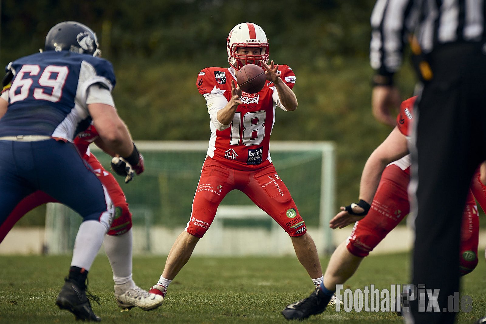 AFCV VL NRW | Gelsenkirchen Devils vs. Recklinghausen Chargers | 28.09.2024 | BV Horst Süd 1962 e.V., Am Hesterkamp, Horst, Gelsenkirchen-West, Gelsenkirchen, North Rhine-Westphalia, 45899, Germany | Punkte Endstand 21 : 35 | Bildnummer: 2024-09-28_0637 - GelsenkirchenDevilsVsRecklinghausenChargers