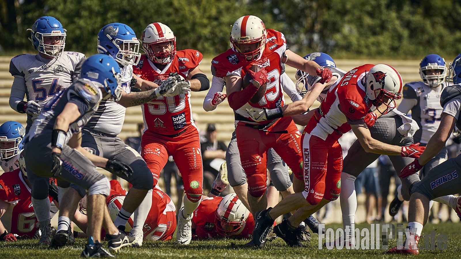 AFCV VL NRW | Charity Game Gelsenkirchen Devils vs. Bocholt Rhinos | 12.04.2025 |  | Punkte Endstand 35 : 07 | Bildnummer: 2025-04-12_0112 - GelsenkirchenDevilsVsBocholtRhinos