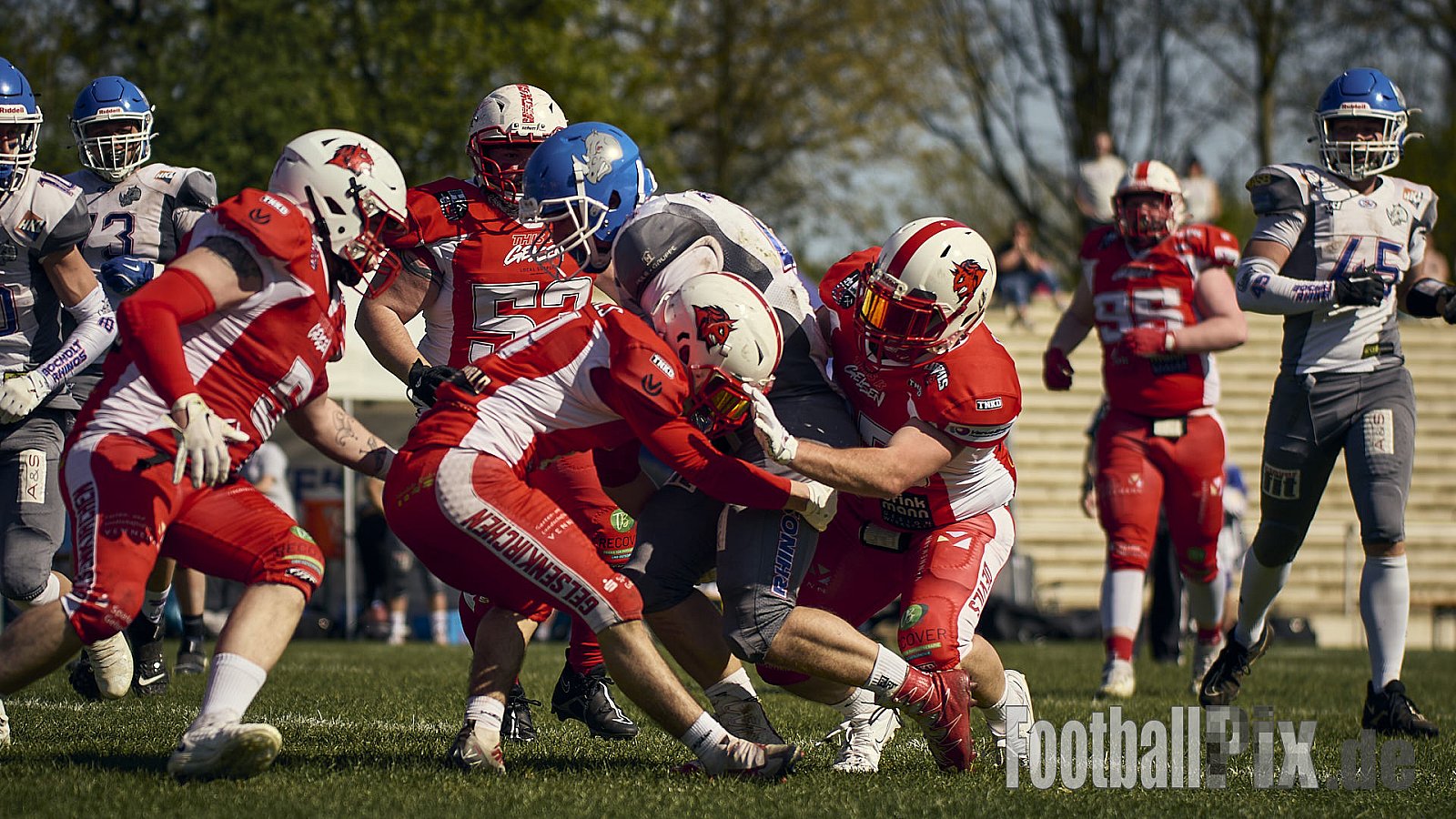 AFCV VL NRW | Charity Game Gelsenkirchen Devils vs. Bocholt Rhinos | 12.04.2025 |  | Punkte Endstand 35 : 07 | Bildnummer: 2025-04-12_0424 - GelsenkirchenDevilsVsBocholtRhinos