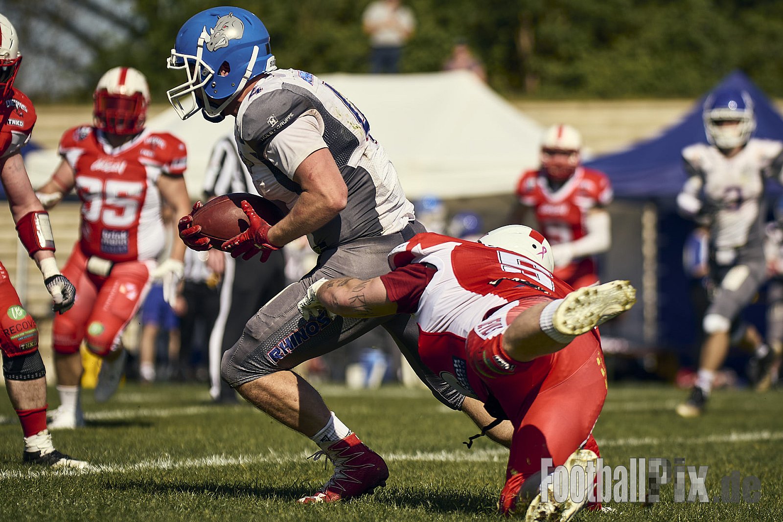 AFCV VL NRW | Charity Game Gelsenkirchen Devils vs. Bocholt Rhinos | 12.04.2025 |  | Punkte Endstand 35 : 07 | Bildnummer: 2025-04-12_0511 - GelsenkirchenDevilsVsBocholtRhinos