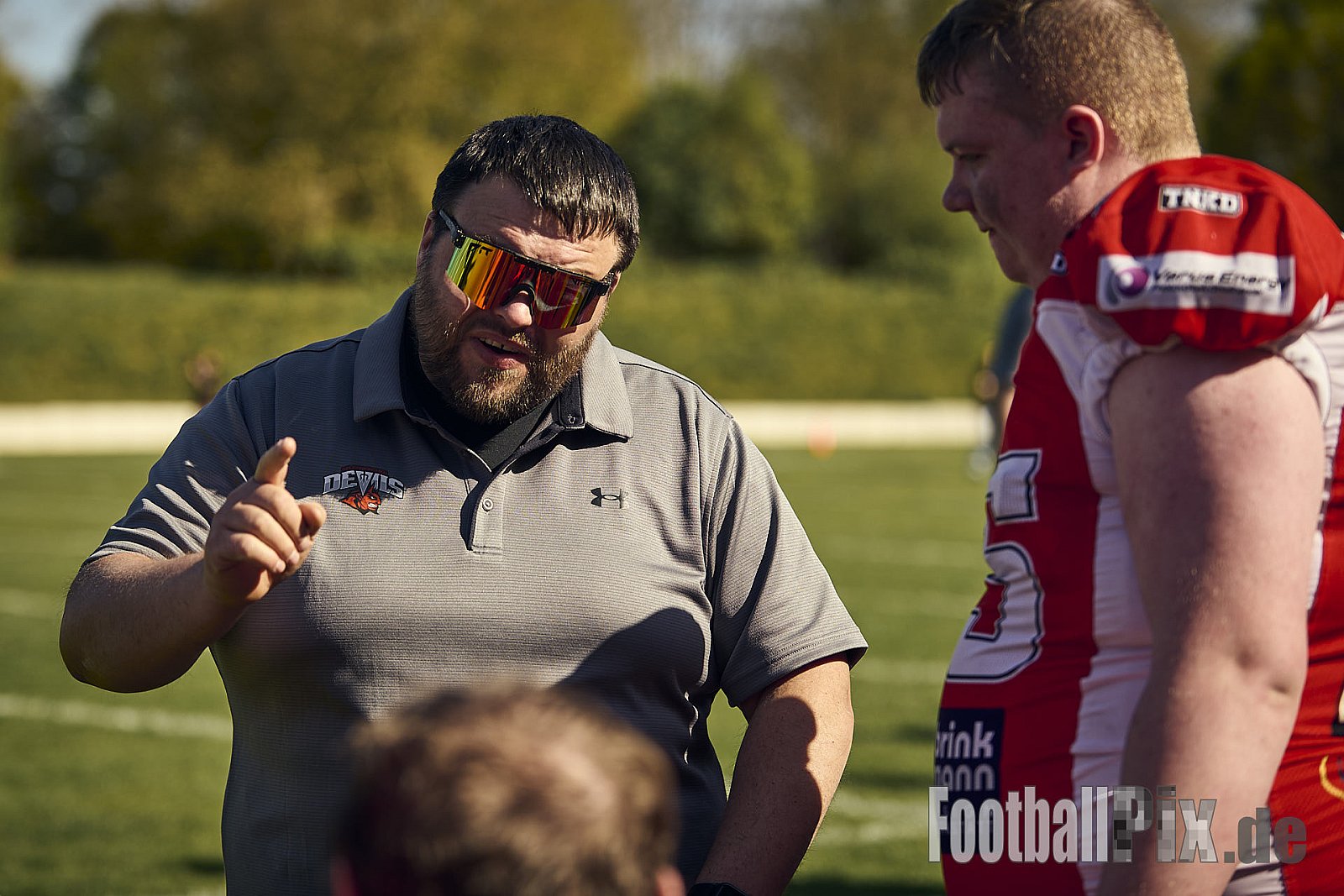 AFCV VL NRW | Charity Game Gelsenkirchen Devils vs. Bocholt Rhinos | 12.04.2025 |  | Punkte Endstand 35 : 07 | Bildnummer: 2025-04-12_0532 - GelsenkirchenDevilsVsBocholtRhinos