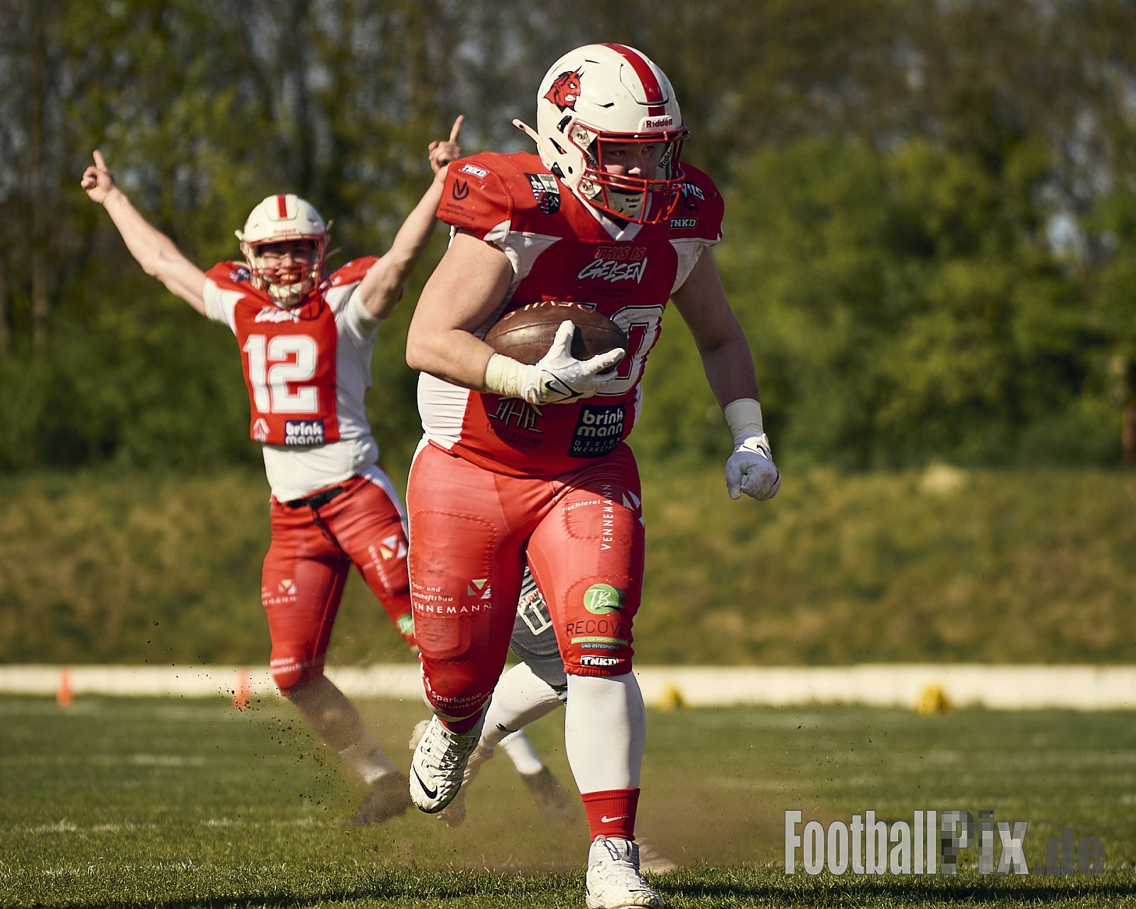 AFCV VL NRW | Charity Game Gelsenkirchen Devils vs. Bocholt Rhinos | 12.04.2025 |  | Punkte Endstand 35 : 07 | Bildnummer: 2025-04-12_0600 - GelsenkirchenDevilsVsBocholtRhinos