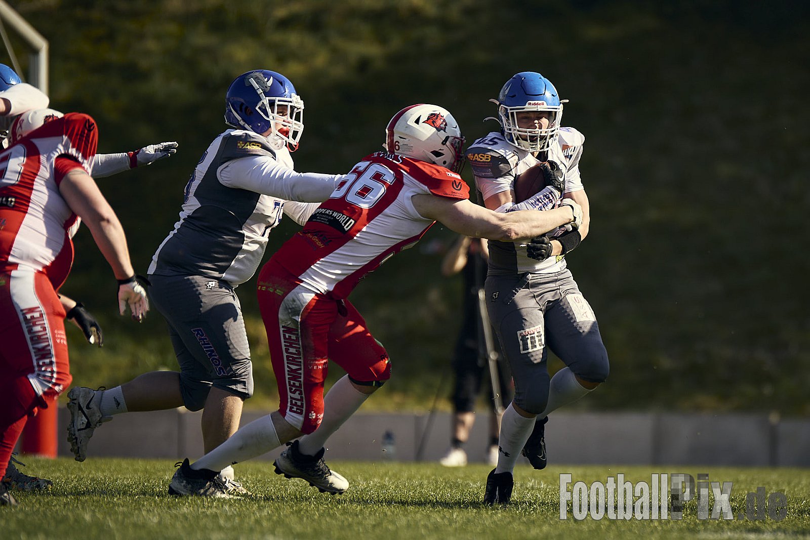 AFCV VL NRW | Charity Game Gelsenkirchen Devils vs. Bocholt Rhinos | 12.04.2025 |  | Punkte Endstand 35 : 07 | Bildnummer: 2025-04-12_0609 - GelsenkirchenDevilsVsBocholtRhinos