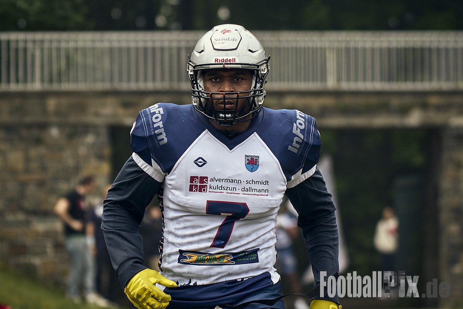 AFCV OL NRW | Remscheid Amboss vs. Wuppertal Greyhounds | 03.05.2025 | Stadion Reinshagen, Remscheid | Punkte Endstand 14 : 07 | Bildnummer: 2025-05-03_0084 - RemscheidAmbossVsWuppertalGreyhounds