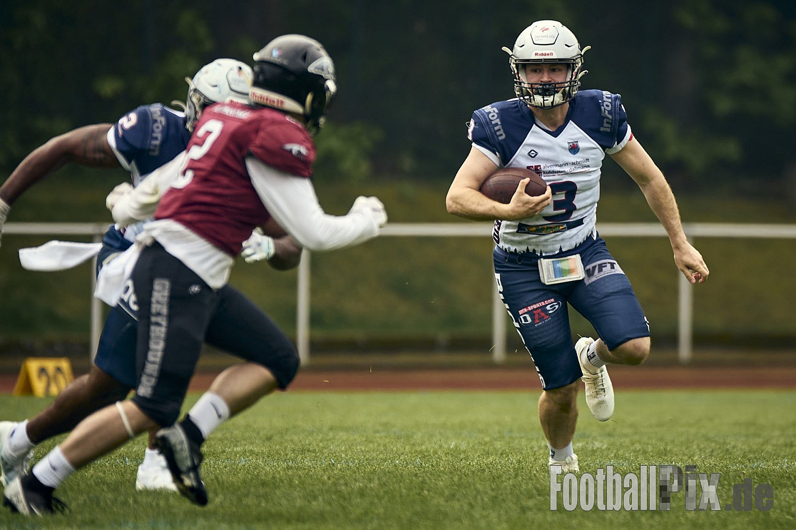 AFCV OL NRW | Remscheid Amboss vs. Wuppertal Greyhounds | 03.05.2025 | Stadion Reinshagen, Remscheid | Punkte Endstand 14 : 07 | Bildnummer: 2025-05-03_0175 - RemscheidAmbossVsWuppertalGreyhounds