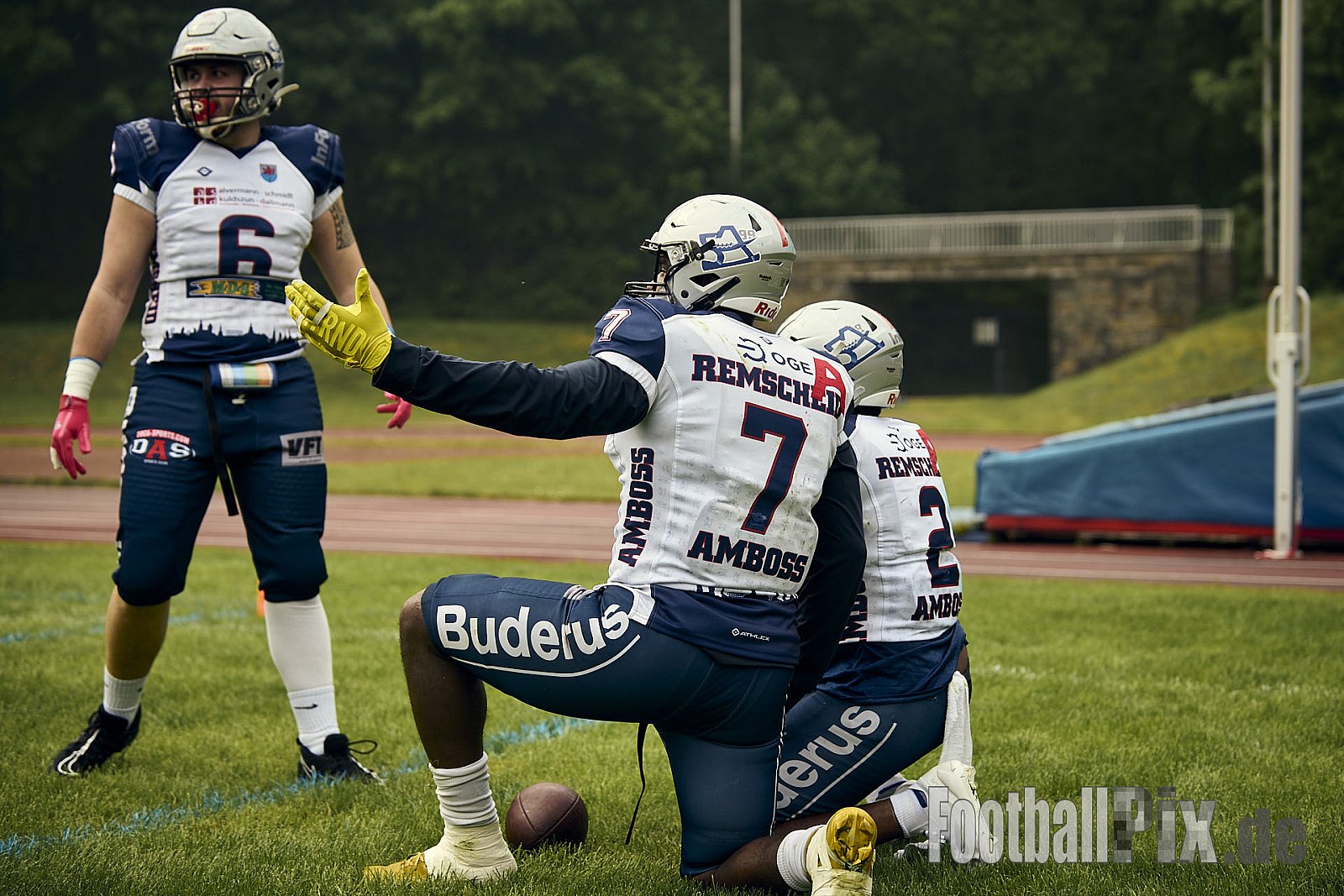 AFCV OL NRW | Remscheid Amboss vs. Wuppertal Greyhounds | 03.05.2025 | Stadion Reinshagen, Remscheid | Punkte Endstand 14 : 07 | Bildnummer: 2025-05-03_0242 - RemscheidAmbossVsWuppertalGreyhounds