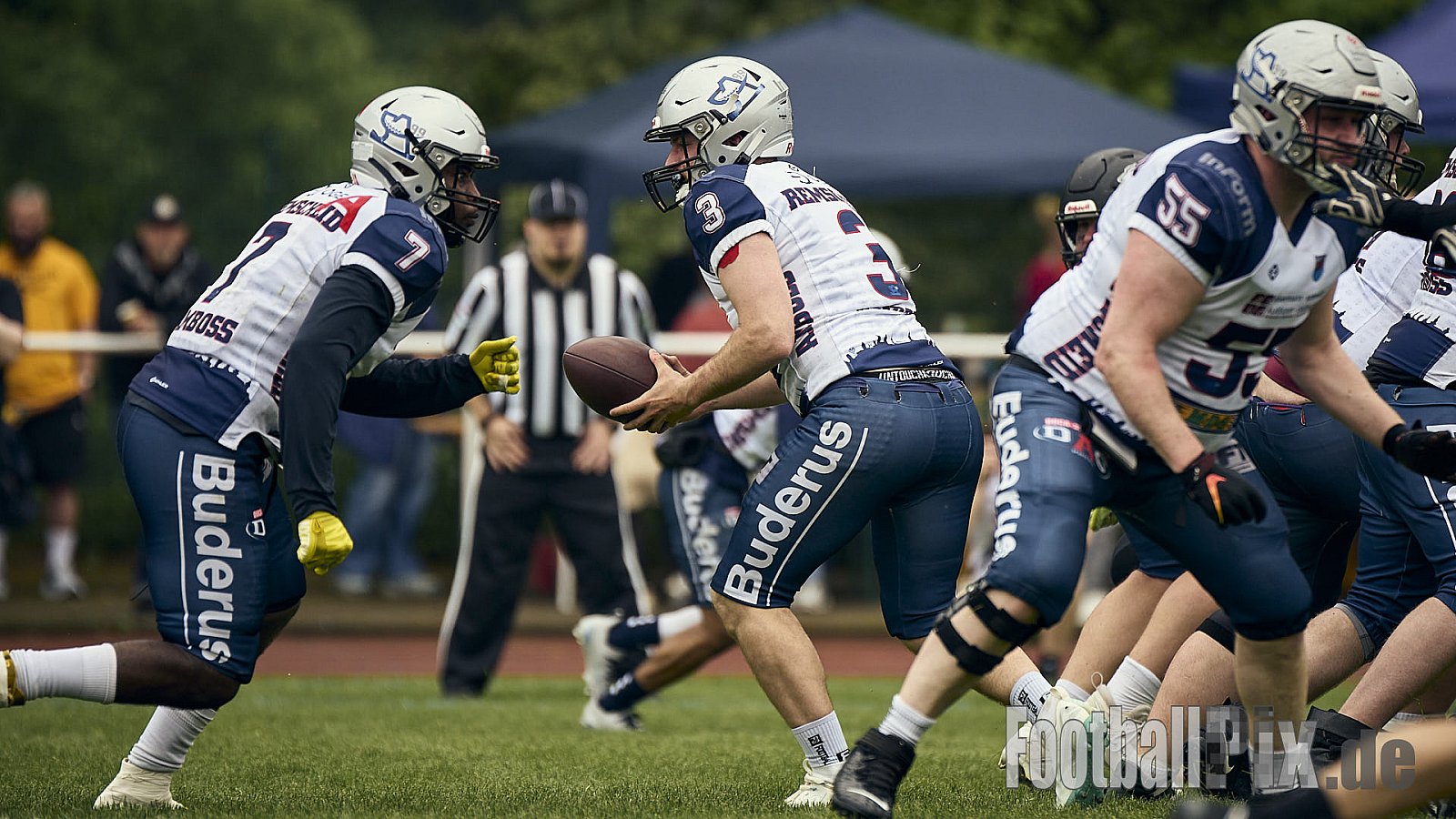 AFCV OL NRW | Remscheid Amboss vs. Wuppertal Greyhounds | 03.05.2025 | Stadion Reinshagen, Remscheid | Punkte Endstand 14 : 07 | Bildnummer: 2025-05-03_0291 - RemscheidAmbossVsWuppertalGreyhounds