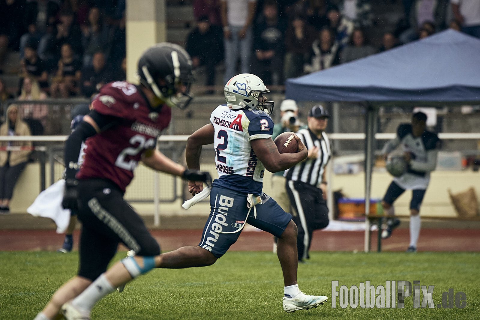AFCV OL NRW | Remscheid Amboss vs. Wuppertal Greyhounds | 03.05.2025 | Stadion Reinshagen, Remscheid | Punkte Endstand 14 : 07 | Bildnummer: 2025-05-03_0399 - RemscheidAmbossVsWuppertalGreyhounds