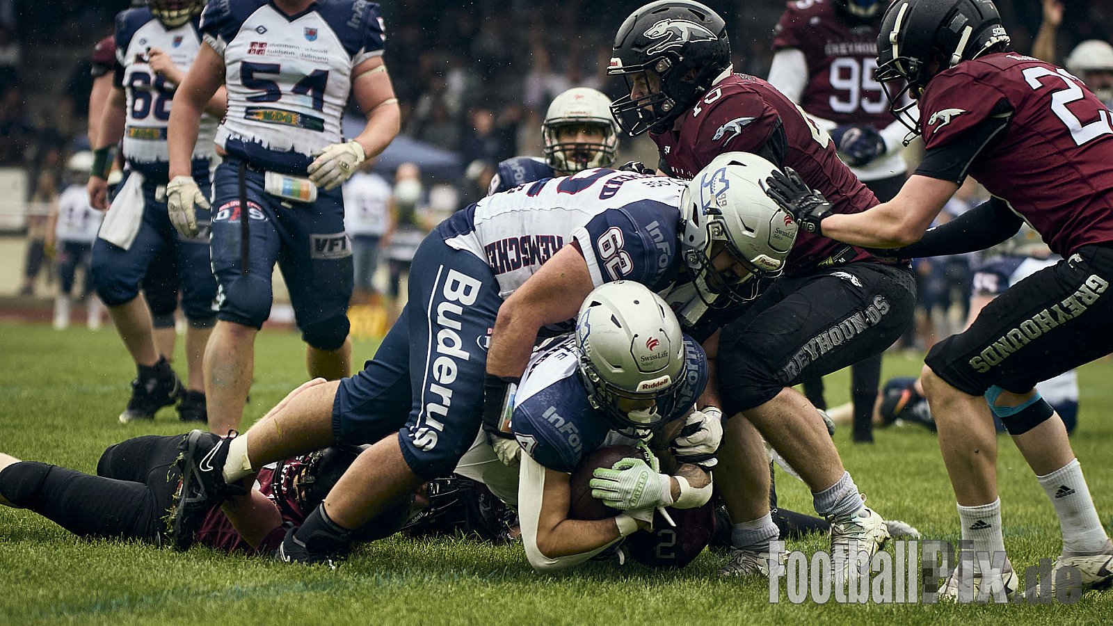 AFCV OL NRW | Remscheid Amboss vs. Wuppertal Greyhounds | 03.05.2025 | Stadion Reinshagen, Remscheid | Punkte Endstand 14 : 07 | Bildnummer: 2025-05-03_0419 - RemscheidAmbossVsWuppertalGreyhounds