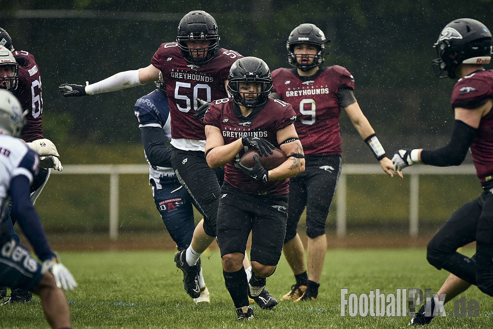 AFCV OL NRW | Remscheid Amboss vs. Wuppertal Greyhounds | 03.05.2025 | Stadion Reinshagen, Remscheid | Punkte Endstand 14 : 07 | Bildnummer: 2025-05-03_0459 - RemscheidAmbossVsWuppertalGreyhounds