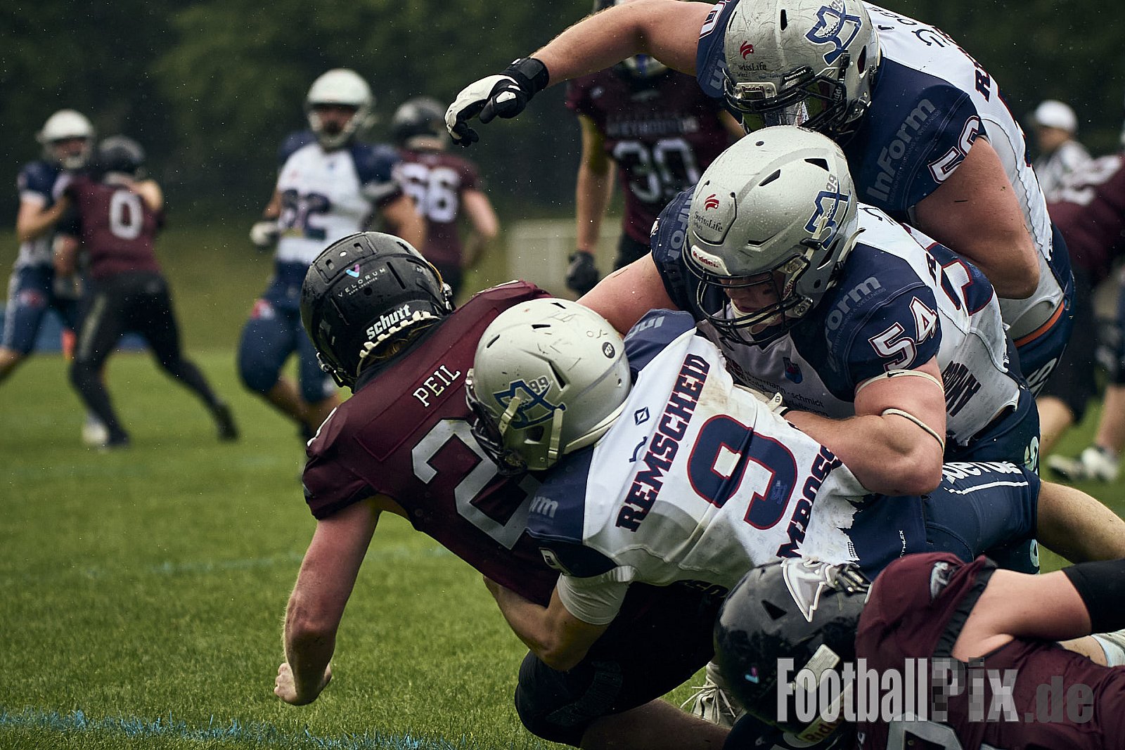 AFCV OL NRW | Remscheid Amboss vs. Wuppertal Greyhounds | 03.05.2025 | Stadion Reinshagen, Remscheid | Punkte Endstand 14 : 07 | Bildnummer: 2025-05-03_0487 - RemscheidAmbossVsWuppertalGreyhounds