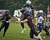 AFCV OL NRW | Remscheid Amboss vs. Wuppertal Greyhounds | 03.05.2025 | Stadion Reinshagen, Remscheid | Punkte Endstand 14 : 07 | Bildnummer: 2025-05-03_0505 - RemscheidAmbossVsWuppertalGreyhounds