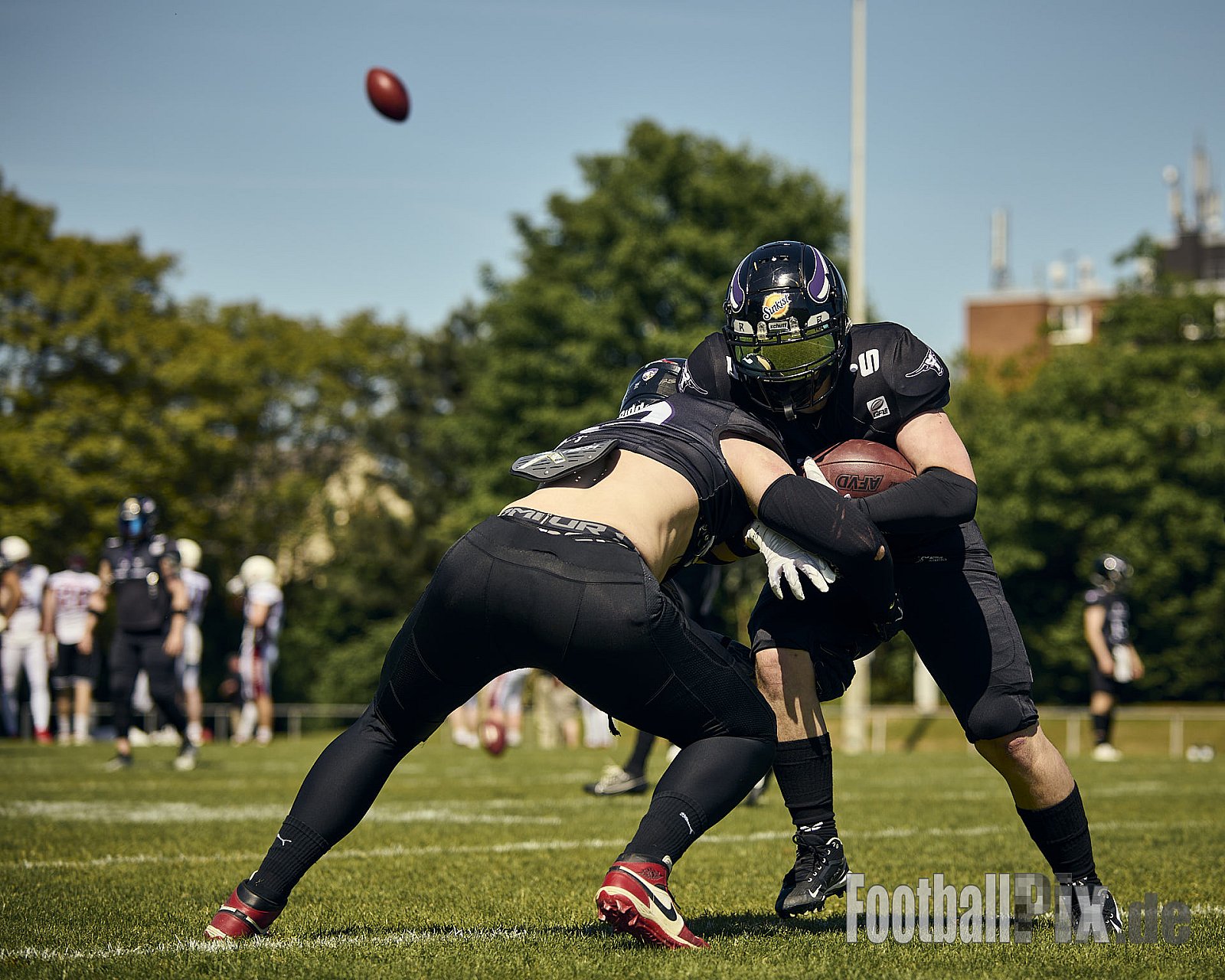 GFL 2 | Langenfeld Longhorns vs. Hamburg Pioneers | 10.05.2025 | Jahnstadion, Langenfeld | Punkte Endstand 35 : 10 | Bildnummer: 2025-05-10_0106 - LangenfeldLonghornsVsHamburgPioneers