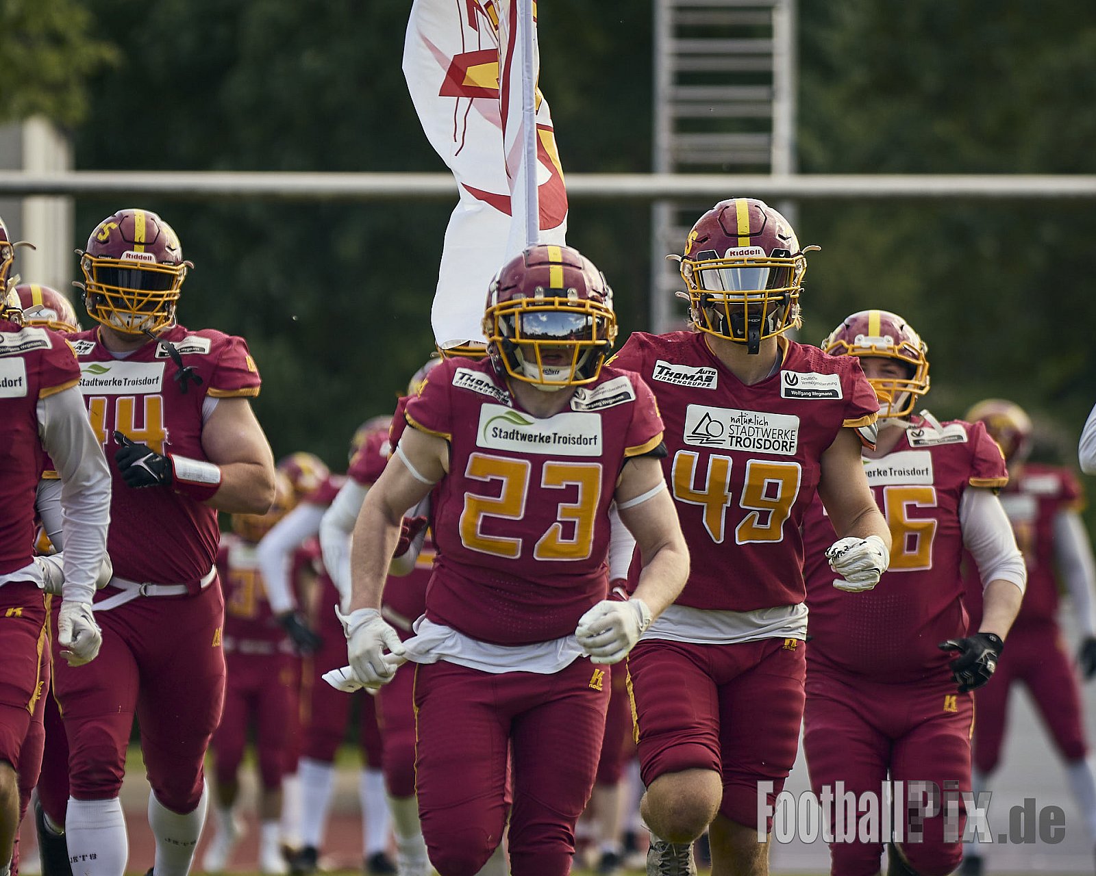 AFCV RL NRW | Troisdorf Jets vs. Essen Assindia Cardinals | 17.05.2025 | Aggerstadion, 53840 Troisdorf | Punkte Endstand 19 : 14 | Bildnummer: 2025-05-17_0008 - TroisdorfJetsVsEssenAssindiaCardinals