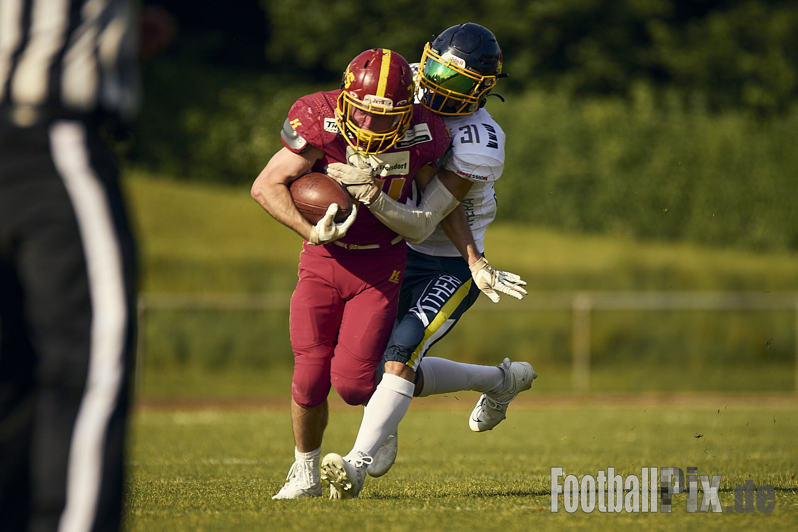 AFCV RL NRW | Troisdorf Jets vs. Essen Assindia Cardinals | 17.05.2025 | Aggerstadion, 53840 Troisdorf | Punkte Endstand 19 : 14 | Bildnummer: 2025-05-17_0057 - TroisdorfJetsVsEssenAssindiaCardinals